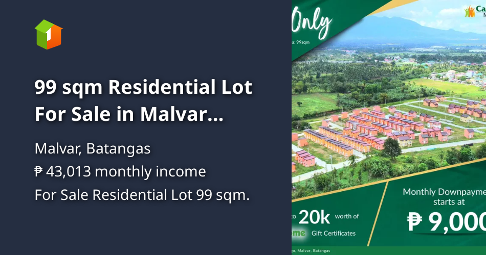 99 sqm Residential Lot For Sale in Malvar Batangas ! [Lot 🚜] (March 2023) in Malvar, Batangas