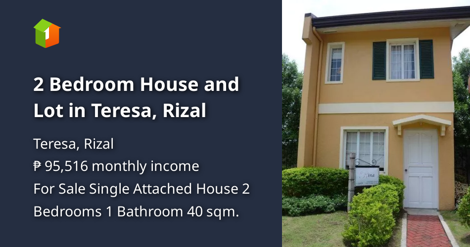 2 Bedroom House and Lot in Teresa, Rizal [House and Lot 🏘️] (April 2024