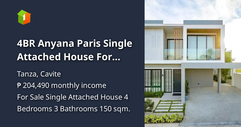4BR Anyana Paris Single Attached House For Sale in Tanza Cavite [Houses ...