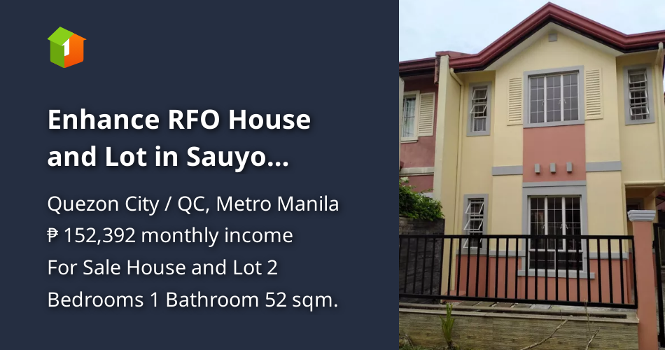 Enhance RFO House and Lot in Sauyo Quezon City [House and Lot 🏘️