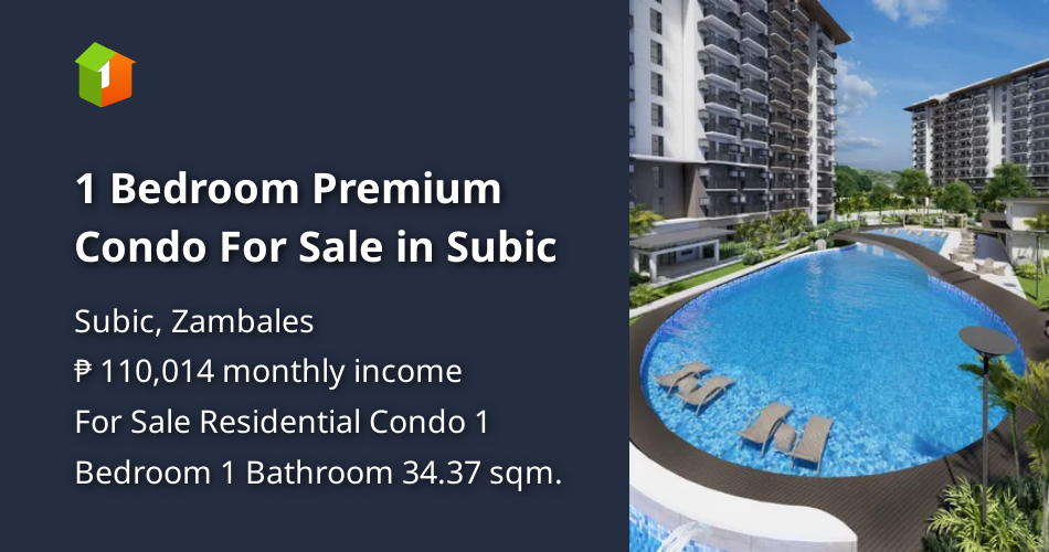 1 Bedroom Premium Condo For Sale in Subic [Condo 🏙️] (January 2024) in