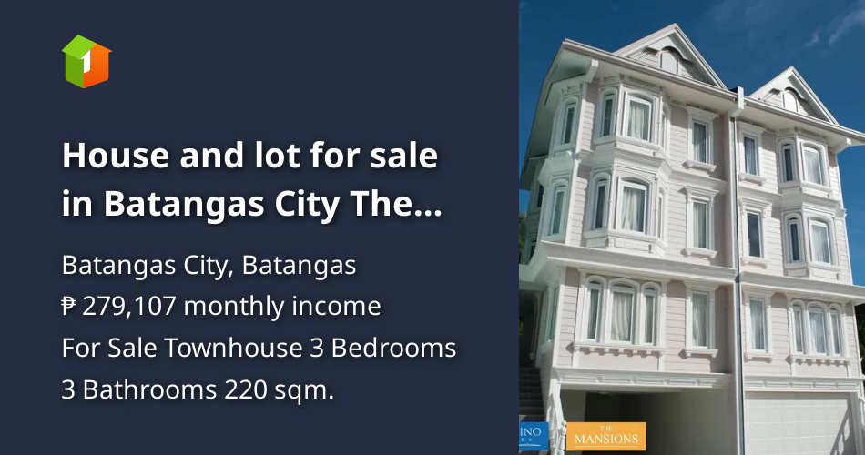 House and lot for sale in Batangas City The Mansions at Pontefino