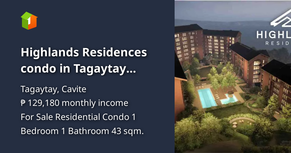 Picture of Highlands Residences condo in Tagaytay Highlands latest development ...