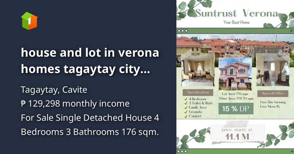 House and lot in verona homes tagaytay city cavite [House and Lot 🏘️