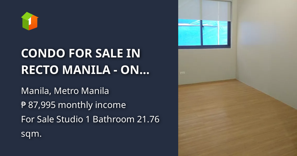 CONDO FOR SALE IN RECTO MANILA ON GOING CONSTRUCTION [Condo 🏙️
