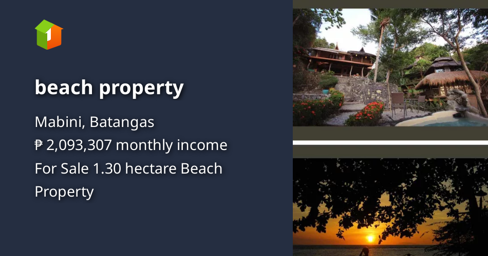 Beach property [Beach Property 🏖️] (May 2024) in Mabini, Batangas for sale