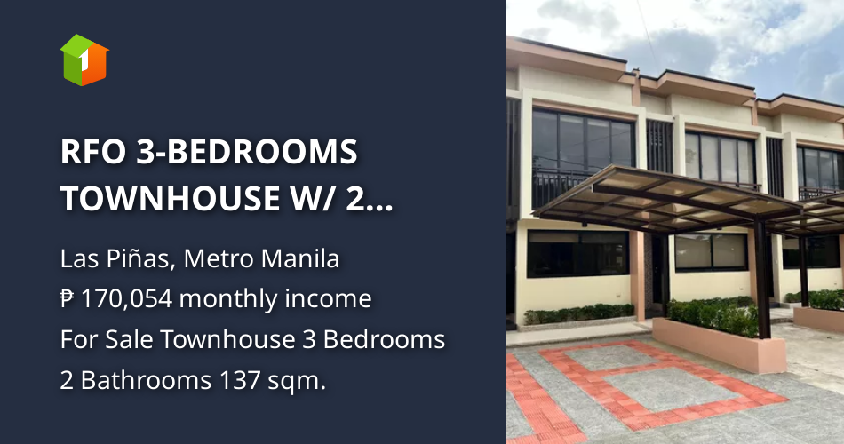 RFO 3BEDROOMS TOWNHOUSE W/ 2 CARPORT IN LAS PINAS NEAR SM SOUTHMALL