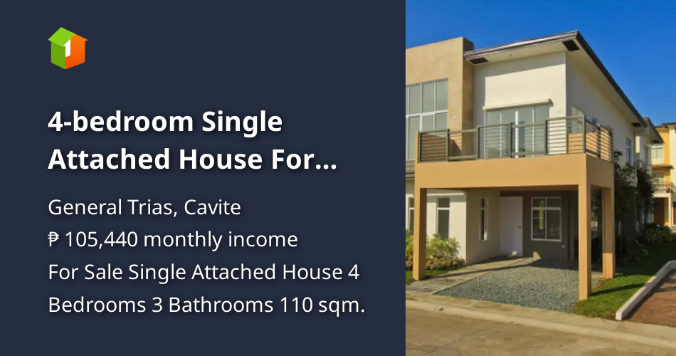 4bedroom Single Attached House For Sale in General Trias Cavite [House