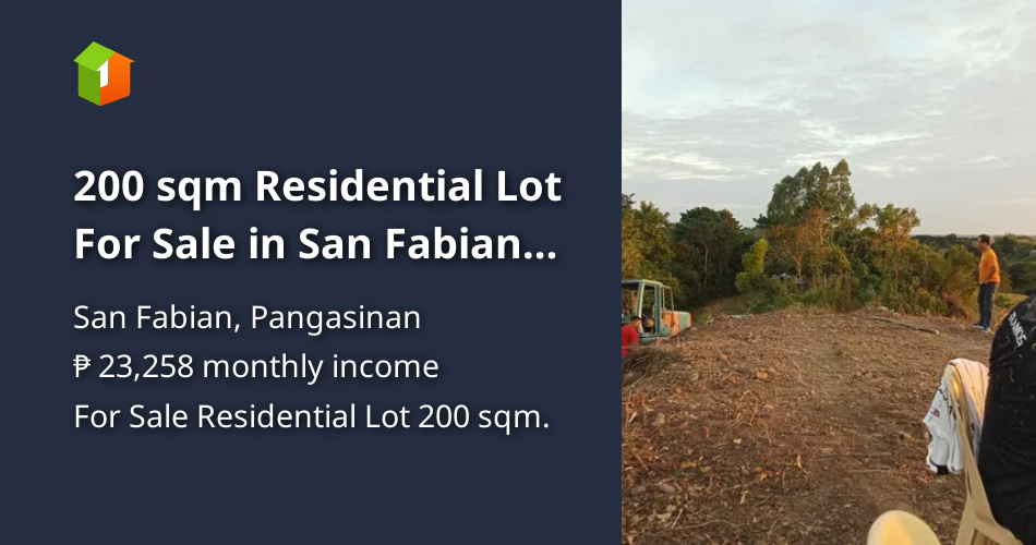 200 sqm Residential Lot For Sale in San Fabian Pangasinan [Lot 🚜