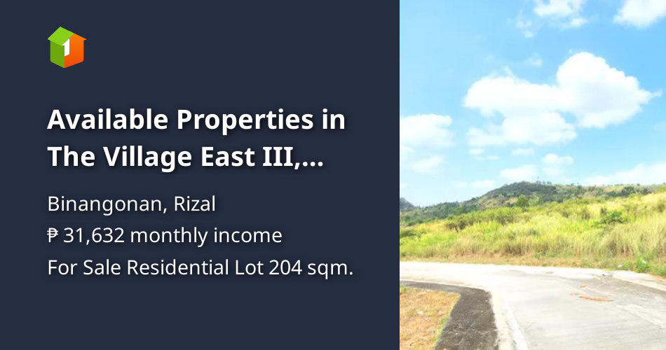 Available Properties in The Village East III, Binangonan [Lot 🚜
