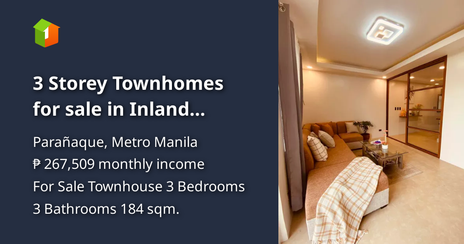 3 Storey Townhomes for sale in Inland Homes Merville Paranaque City [House and Lot 🏘️] (July