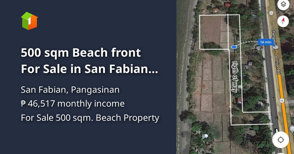 500 sqm Beach front For Sale in San Fabian Pangasinan [Beach Properties