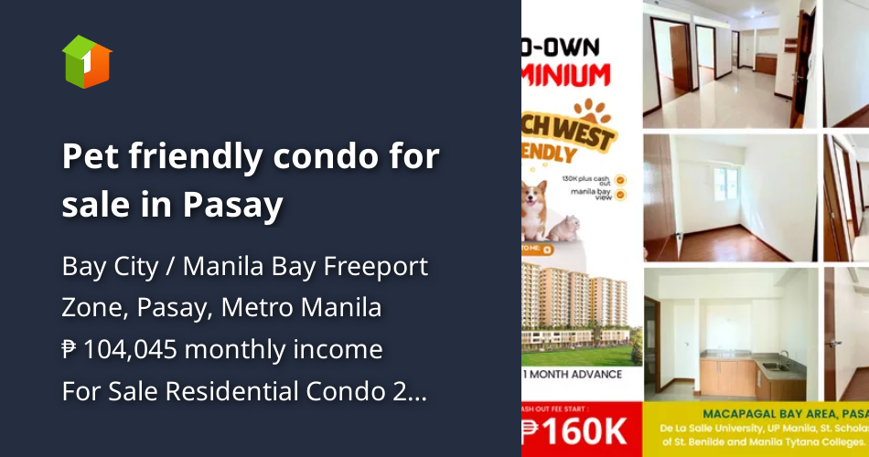 Pet friendly condo for sale in Pasay [Condos 🏙️] (October 2024) in Bay