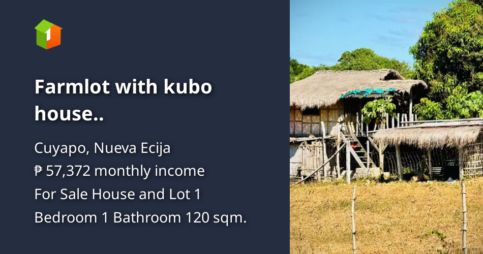 Farmlot with kubo house.. [House and Lot 🏘️] (March 2024) in Cuyapo, Nueva Ecija for sale