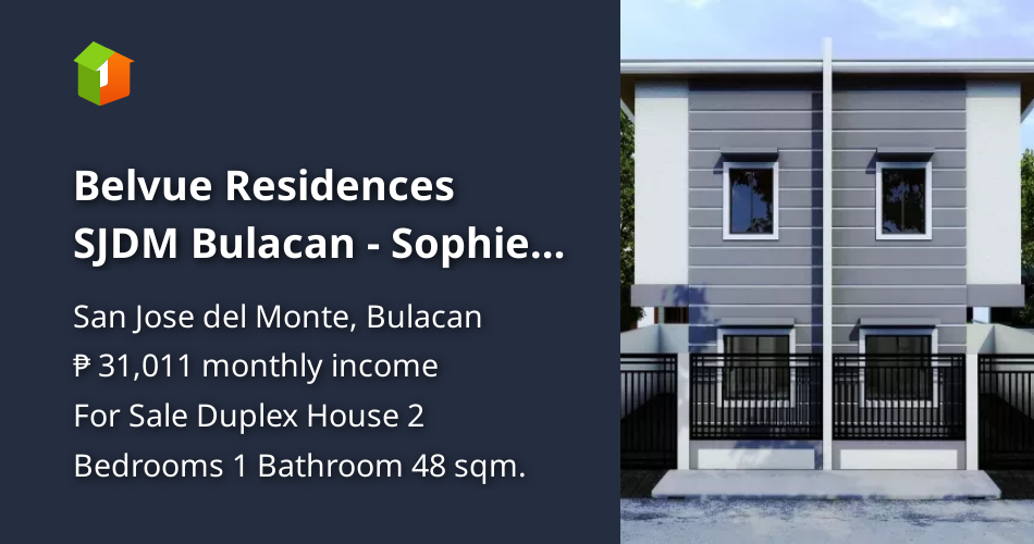 Belvue Residences SJDM Bulacan Sophie Duplex PASALO/ASSUME BALANCE