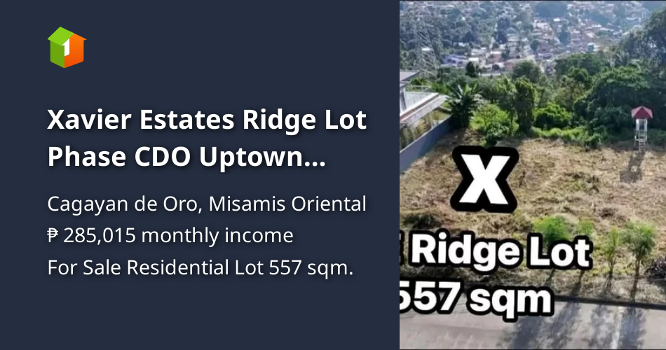 Xavier Estates Ridge Lot Phase CDO Uptown high end Subdivision [Lots 🚜 ...