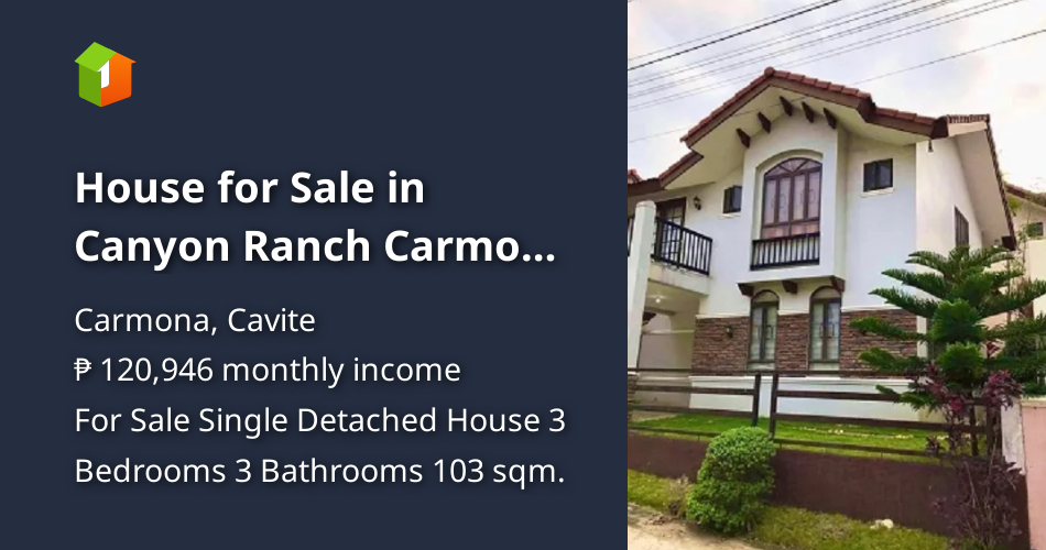 House for Sale in Canyon Ranch Carmona Cavite [House and Lot 🏘️