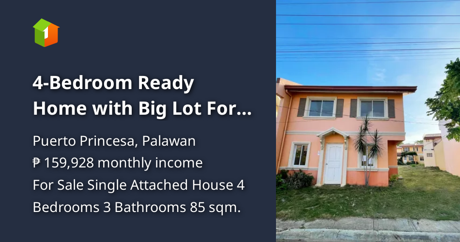 4Bedroom Ready Home with Big Lot For Sale in Puerto Princesa Palawan