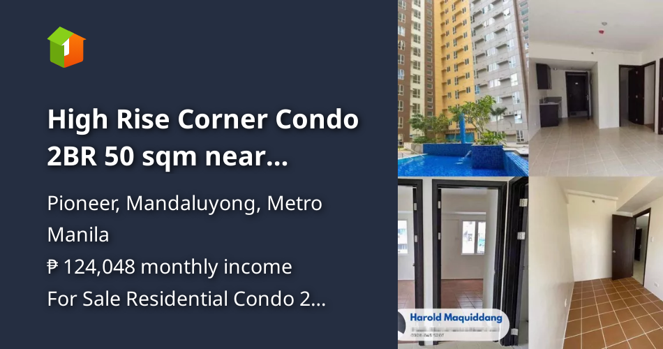 High Rise Corner Condo 2BR 50 sqm near Uptown Mall, BGC Taguig [Condo 🏙
