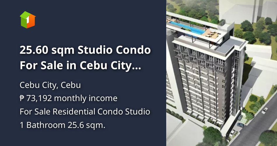 25.60 sqm Studio Condo For Sale in Cebu City Cebu West Jones [Condo 🏙