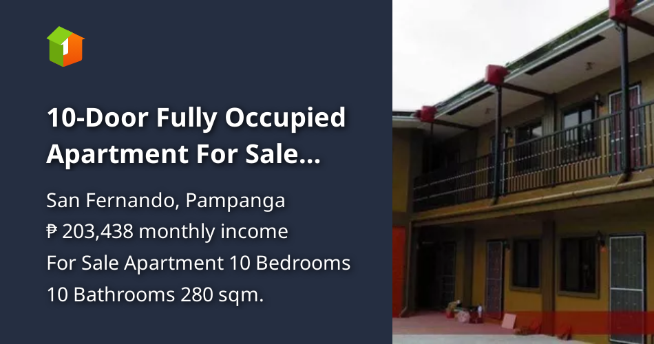 10Door Fully Occupied Apartment For Sale Dolores City of San Fernando [Condo 🏙️] (August 2024