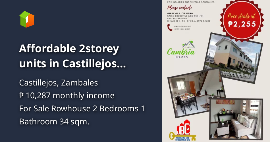 Affordable 2storey units in Castillejos Zambales [House and Lot 🏘️