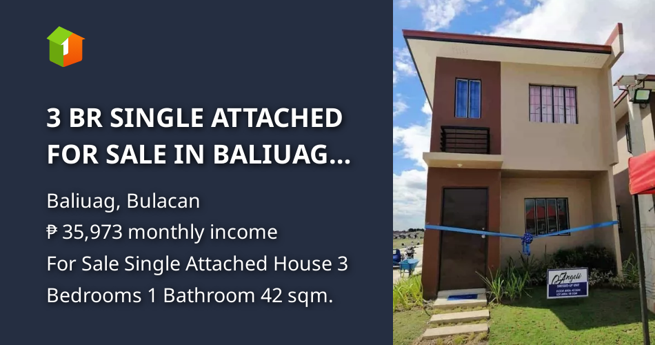 3 BR SINGLE ATTACHED FOR SALE IN BALIUAG BULACAN [House and Lot 🏘️
