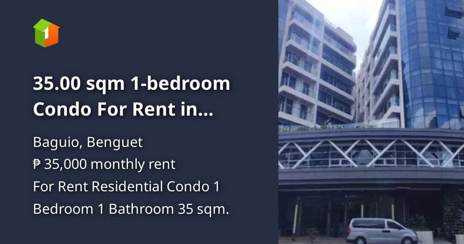 35.00 sqm 1bedroom Condo For Rent in Baguio Benguet [Condo 🏙️] (April