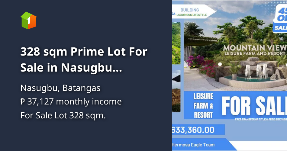 328 sqm Prime Lot For Sale in Nasugbu Batangas [Lot 🚜] (August 2024) in