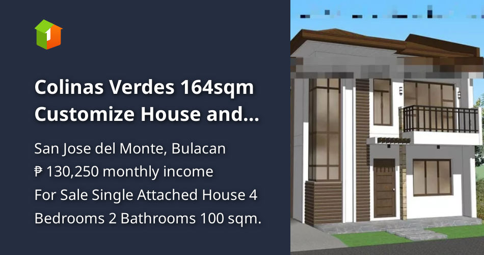 Colinas Verdes 164sqm Customize House and Lot for Sale in SJDM Bulacan