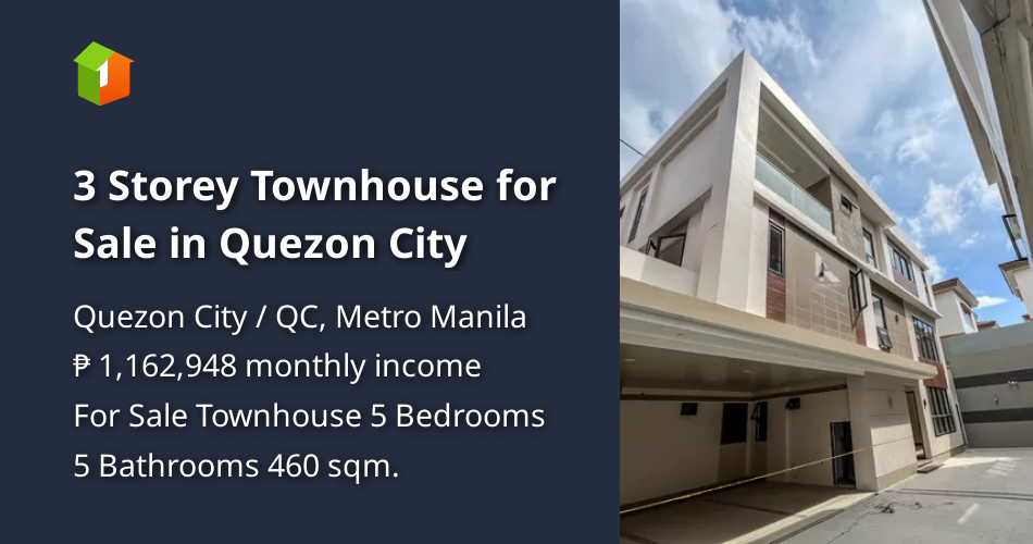 3 Storey Townhouse for Sale in Quezon City [House and Lot 🏘️] (December