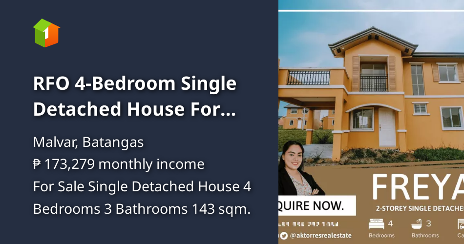 RFO 4Bedroom Single Detached House For Sale in Malvar Batangas [House