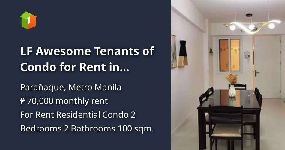LF Awesome Tenants of Condo for Rent in Paranaque City Near MOA [Condo