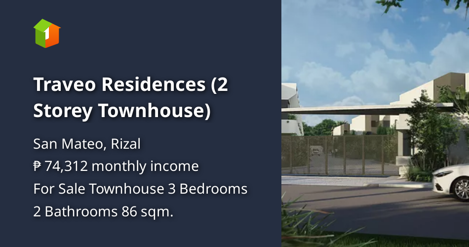 Traveo Residences (2 Storey Townhouse) [House and Lot 🏘️] (February