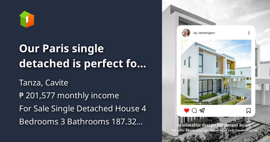 Our Paris single detached is perfect for growing families. [House and