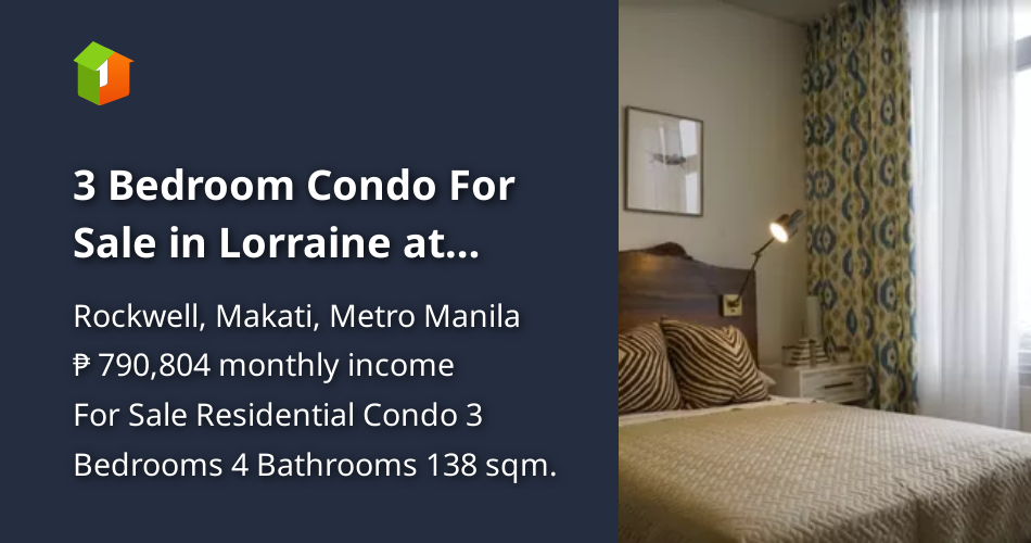 3 Bedroom Condo For Sale in Lorraine at Proscenium Rockwell Makati