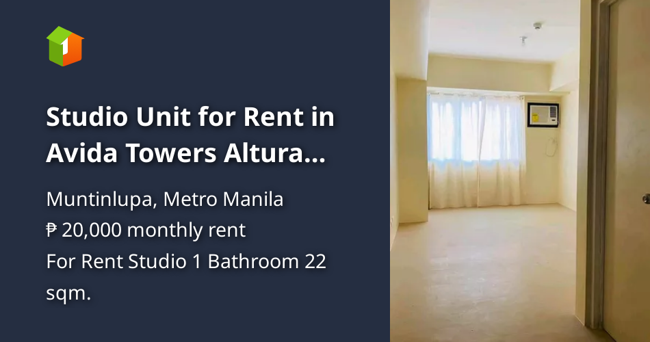 Studio Unit for Rent in Avida Towers Altura Muntinlupa City [Condo 🏙️