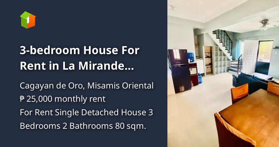 3bedroom House For Rent in La Mirande Trails, Gran Europa, Cagayan De