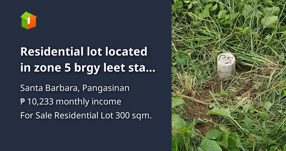 Residential lot located in zone 5 brgy leet sta Barbara [Lot 🚜] (October 2023) in Santa Barbara