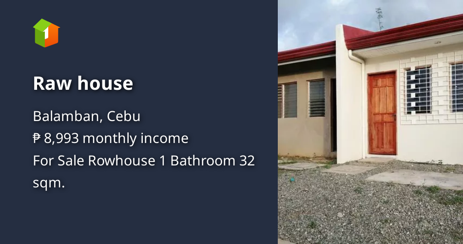 Raw house [House and Lot 🏘️] (April 2023) in Balamban, Cebu for sale