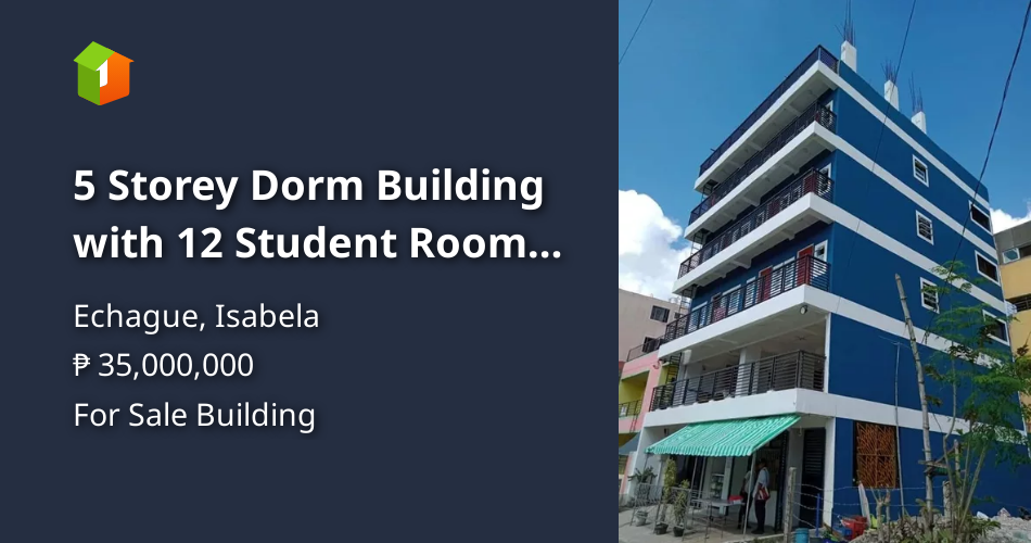 5 Storey Dorm Building with 12 Student Rooms, 5 commercial spaces,etc