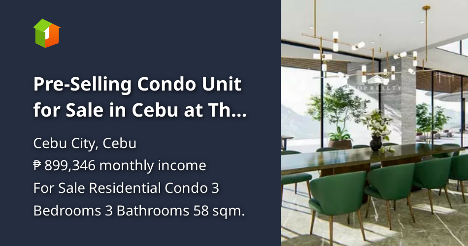 PreSelling Condo Unit for Sale in Cebu at The Rise at Monterrazas