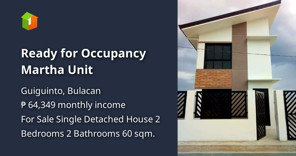 Ready for Occupancy Martha Unit [House and Lot 🏘️] (January 2022) in
