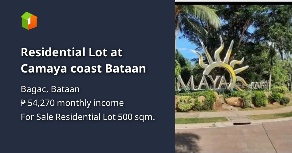 Residential Lot at Camaya coast Bataan [Lot 🚜] (October 2023) in Bagac, Bataan for sale