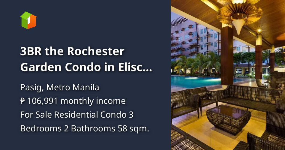 3BR the Rochester Garden Condo in Elisco Road Pasig BGC Makati Buting
