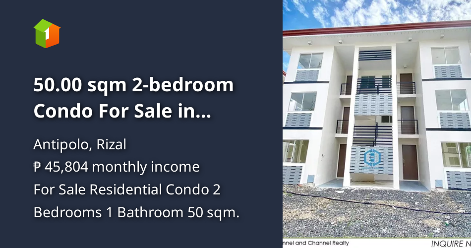 50.00 sqm 2bedroom Condo For Sale in Antipolo Rizal pre sell [Condo 🏙️