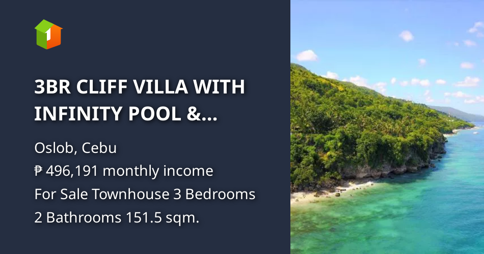 3BR CLIFF VILLA WITH INFINITY POOL & PRIVATE BEACH IN OSLOB [House and