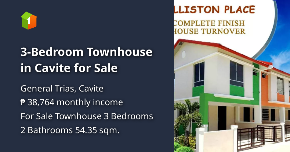 3Bedroom Townhouse in Cavite for Sale [House and Lot 🏘️] (June 2021