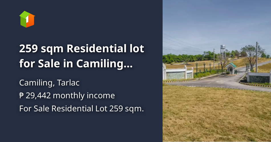 259 sqm Residential lot for Sale in Camiling Tarlac [Lot 🚜] (March 2024
