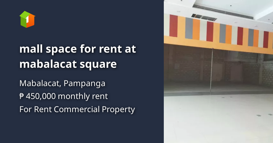 Mall space for rent at mabalacat square Property 🏭